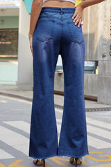 BEAUTIFUL I AM Distressed Buttoned Loose Fit Jeans