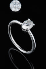 BEAUTIFUL I AM 1 Carat Moissanite Jewelry 925 Sterling Silver Solitaire Ring