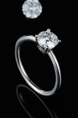 BEAUTIFUL I AM 1 Carat Moissanite Jewelry 925 Sterling Silver Solitaire Ring