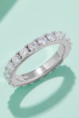 BEAUTIFUL I AM 2.3 Carat Moissanite Jewelry 925 Sterling Silver Eternity Ring