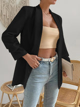 BEAUTIFUL I AM Shawl Collar Long Sleeve Blazer Jacket