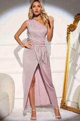 BEAUTIFUL I AM One-Shoulder Cutout Split Dress