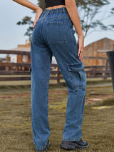 BEAUTIFUL I AM High Waist Cargo Jeans