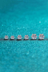 BEAUTIFUL I AM 925 Sterling Silver 6-Prong 2 Carat Moissanite Jewelry Stud Earrings