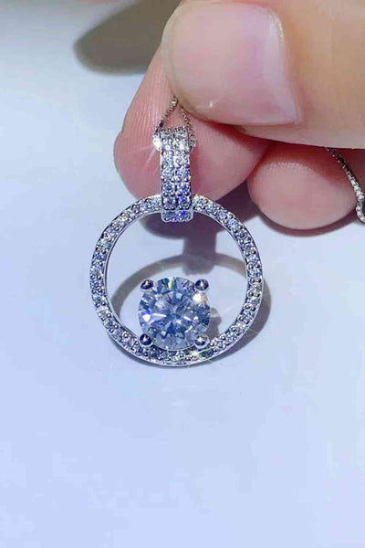 BEAUTIFUL I AM 1 Carat Moissanite Jewelry 925 Sterling Silver Necklace