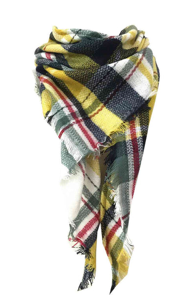 BEAUTIFUL I AM Plaid Imitation Cashmere Scarf