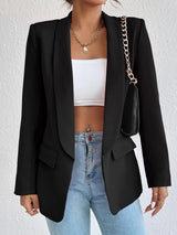 BEAUTIFUL I AM Shawl Collar Long Sleeve Blazer Jacket