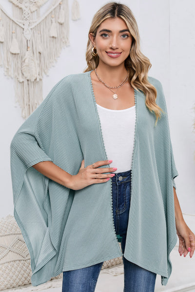 BEAUTIFUL I AM Open Front Dolman Sleeve Cardigan