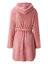 BEAUTIFUL I AM Tie Waist Hooded Robe