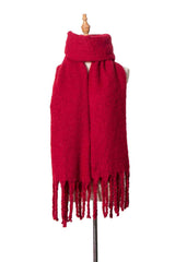 BEAUTIFUL I AM Fringe Detail Polyester Scarf