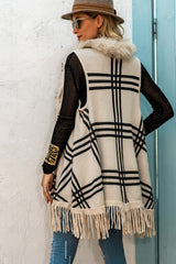 BEAUTIFUL I AM Sleeveless Fringe Detail Cardigan