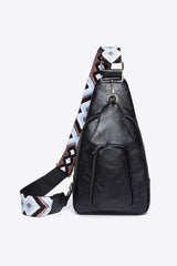 BEAUTIFUL I AM Take A Trip PU Leather Sling Bag