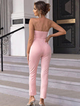 BEAUTIFUL I AM Sweetheart Neck Sleeveless Pants Jumpsuit