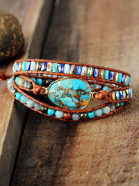 BEAUTIFUL I AM Triple-Layer Natural Stone Bracelet Jewelry