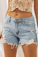 BEAUTIFUL I AM Distressed Denim Shorts