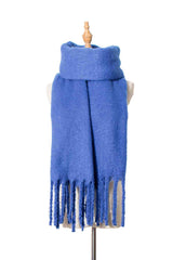 BEAUTIFUL I AM Fringe Detail Polyester Scarf