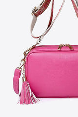 BEAUTIFUL I AM PU Leather Tassel Crossbody Bag