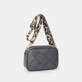 BEAUTIFUL I AM PU Leather Woven Crossbody Bag