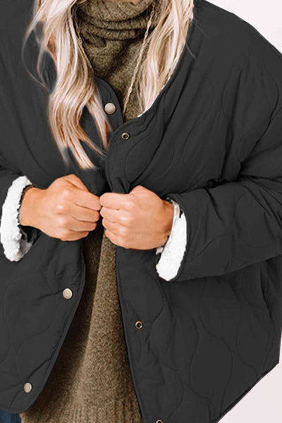 BEAUTIFUL I AM Long Sleeve Button Front Winter Jacket Coat