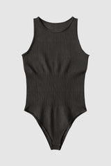 BEAUTIFUL I AM Round Neck Sleeveless Active Wear Bodysuit