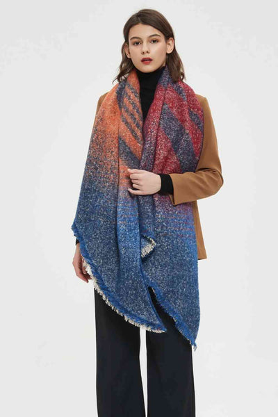 BEAUTIFUL I AM Raw Hem Polyester Scarf