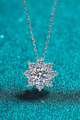 BEAUTIFUL I AM 1 Carat Moissanite Jewelry Floral-Shaped Pendant Necklace