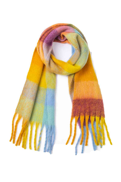 BEAUTIFUL I AM Fringe Detail Polyester Scarf