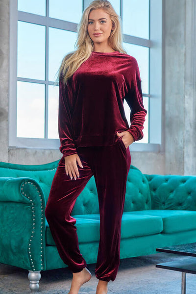 BEAUTIFUL I AM Long Sleeve Top and Pants Lounge Set