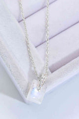 BEAUTIFUL I AM 925 Sterling Silver Jewelry Natural Moonstone Pendant Necklace