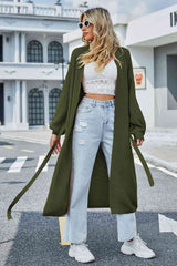 BEAUTIFUL I AM Tie Waist Longline Cardigan