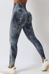 BEAUTIFUL I AM High Waist Tie-Dye Long Sports Pants Active Wear