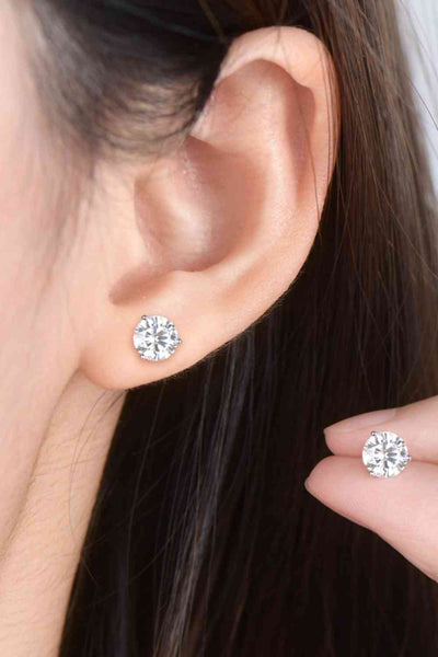 BEAUTIFUL I AM 2 Carat Moissanite Jewelry 925 Sterling Silver Stud Earrings