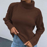 BEAUTIFUL I AM Turtleneck Dropped Shoulder Long Sleeve Sweater