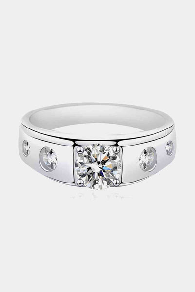 BEAUTIFUL I AM 1 Carat Moissanite Jewelry 925 Sterling Silver Ring