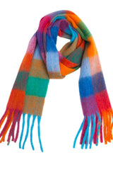 BEAUTIFUL I AM Fringe Detail Polyester Scarf