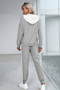 BEAUTIFUL I AM Dropped Shoulder Hoodie and Long Pants Set