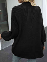 BEAUTIFUL I AM Drop Shoulder Balloon Sleeve Cardigan