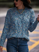 BEAUTIFUL I AM Cable-Knit Round Neck Sweater