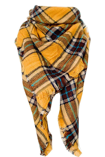 BEAUTIFUL I AM Plaid Imitation Cashmere Scarf