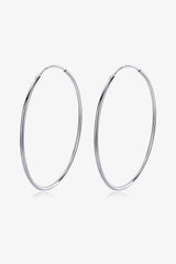 BEAUTIFUL I AM 925 Sterling Silver Jewelry Hoop Earrings