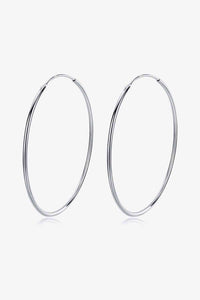 BEAUTIFUL I AM 925 Sterling Silver Jewelry Hoop Earrings