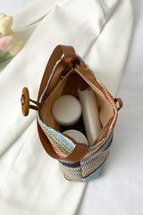 BEAUTIFUL I AM Multicolored Straw Shoulder Bag