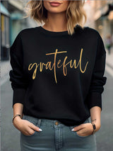 BEAUTIFUL I AM GRATEFUL Round Neck Sweatshirt