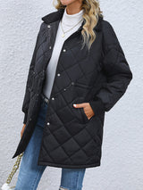 BEAUTIFUL I AM Drawstring Waist Longline Winter Jacket Coat