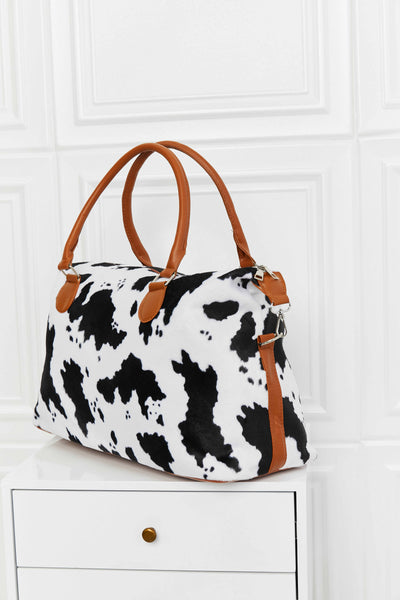 BEAUTIFUL I AM Animal Print Brushed Weekender Bag