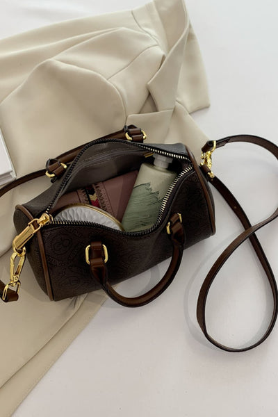 BEAUTIFUL I AM PU Leather Cylinder Hand Bag