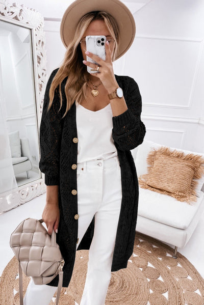 BEAUTIFUL I AM V-Neck Long Sleeve Cardigan