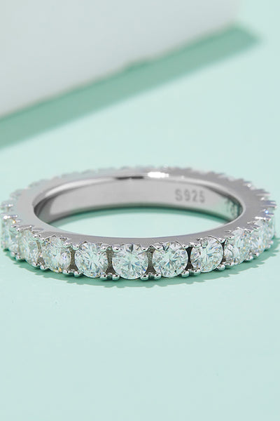 BEAUTIFUL I AM 2.3 Carat Moissanite Jewelry 925 Sterling Silver Eternity Ring