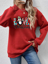 BEAUTIFUL I AM LIVE CHRISTMAS Drop Shoulder Round Neck Sweatshirt