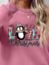 BEAUTIFUL I AM LIVE CHRISTMAS Drop Shoulder Round Neck Sweatshirt